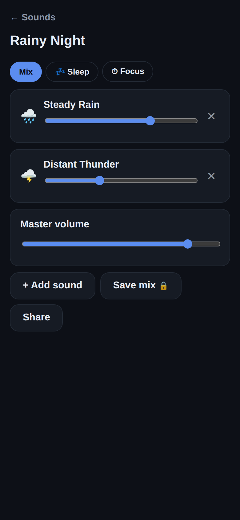 Layer sounds and dial in each volume.